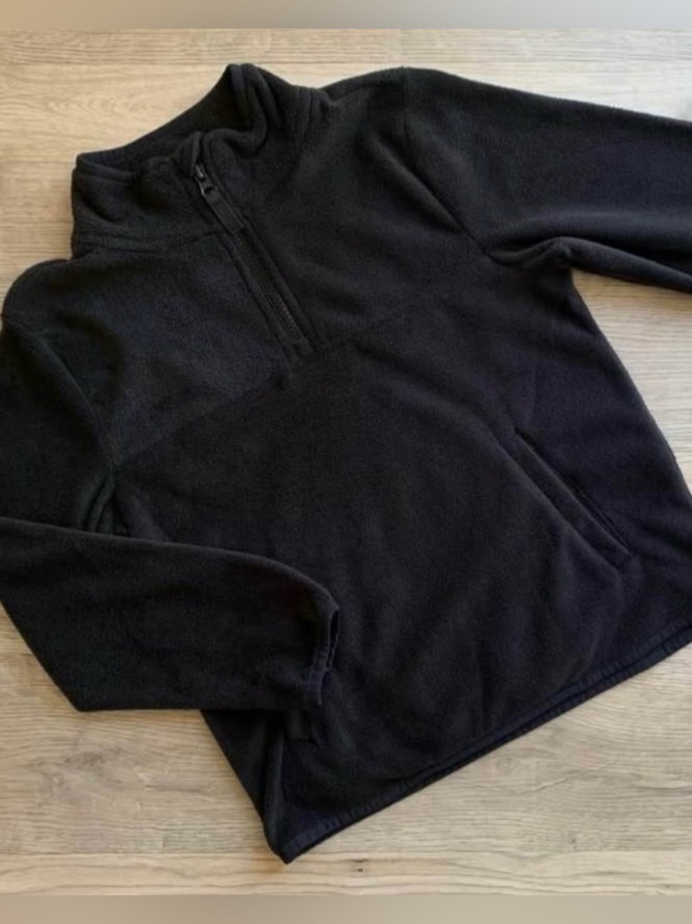 4/$25 | NEW | Black Quarter-Zip Fleece Pullover for Kids | M (8) | Wonder Nation